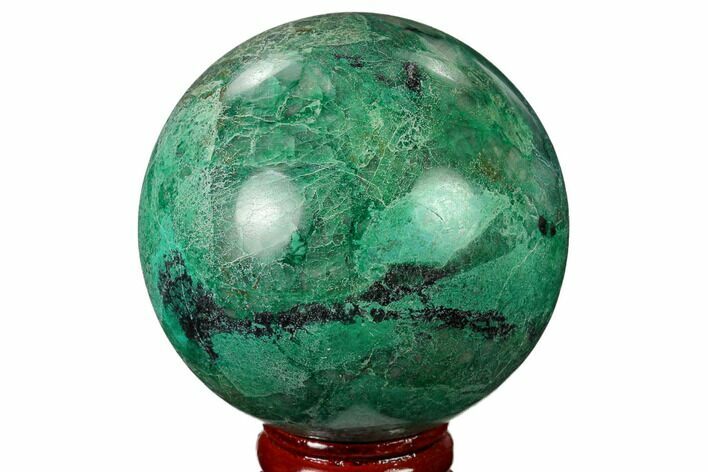 Polished Malachite Sphere - Bagdad Mine, Arizona #167659